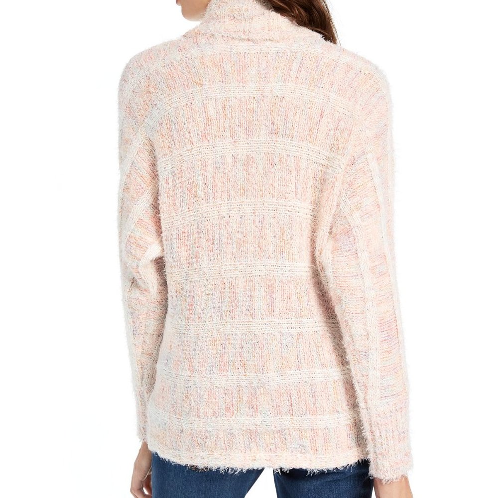 American Rag Juniors Sweater Turtleneck Pink White - Picture 2 of 2
